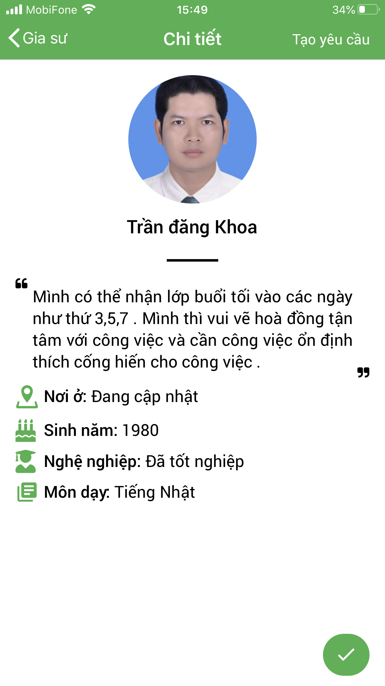 dạy kèm tiếng nhật